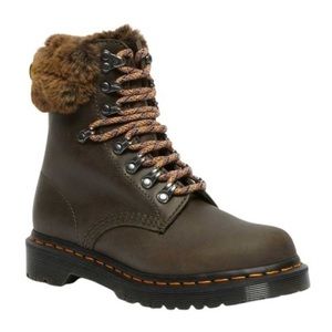 Dr Martens 1460 Serena Collar Faux Fur Boots